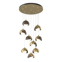 Hubbardton Forge 131105-SKT-STND-86-05-GG0711 - Brooklyn 9-Light Double Shade Pendant