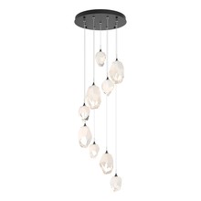 Hubbardton Forge 131142-SKT-LONG-10-WP0756 - Chrysalis 9-Light Mixed Crystal Pendant