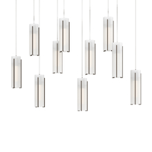 Hubbardton Forge 131204-SKT-LONG-05-GG0065 - Exos Glass 10-Light Pendant