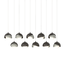 Hubbardton Forge 131205-SKT-LONG-14-85-GG0711 - Brooklyn 10-Light Double Shade Pendant