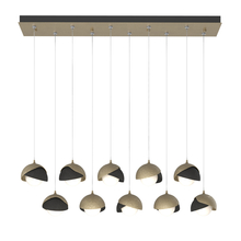 Hubbardton Forge 131205-SKT-STND-84-10-GG0711 - Brooklyn 10-Light Double Shade Pendant