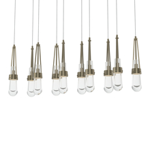 Hubbardton Forge 131207-SKT-LONG-84-ZM0434 - Link 10-Light Clear Glass Pendant