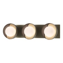 Hubbardton Forge 201378-SKT-84-14-GG0711 - Brooklyn 3-Light Straight Double Shade Bath Sconce