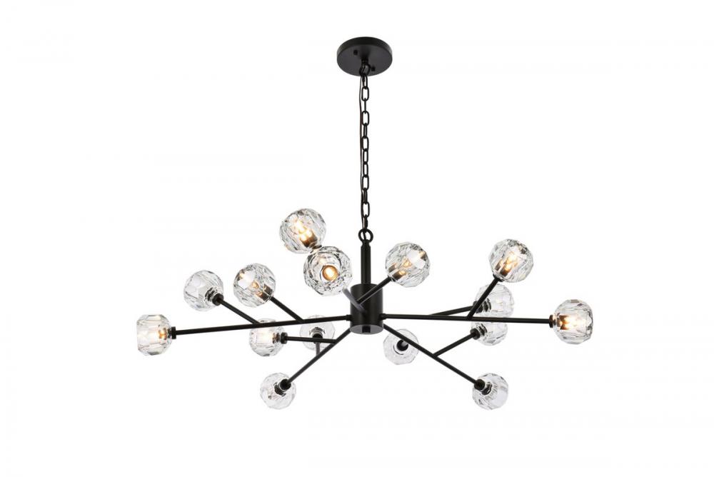 Graham 15 Light Pendant in Black