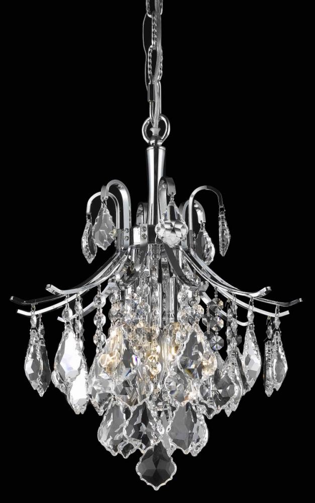 Amelia Collection Pendant D12in H15in Lt:3 Chrome finish