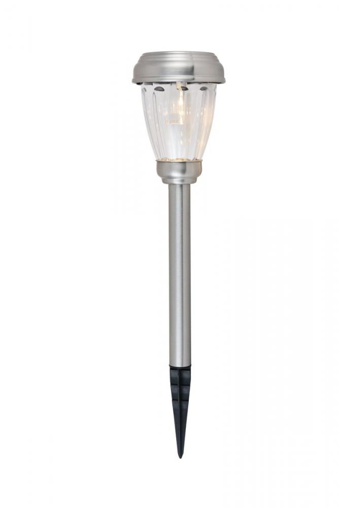 Outdoor Silver LED 3000K pathway light in pack of 6