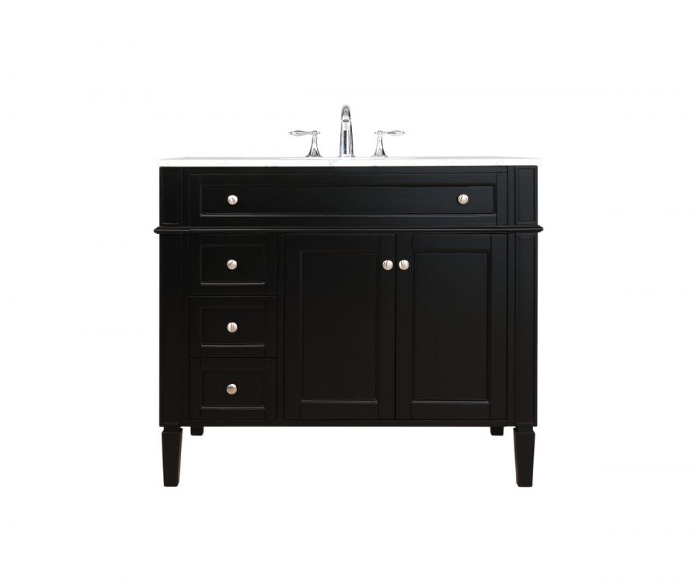 40 Inch Single Bathroom Vanity in Black