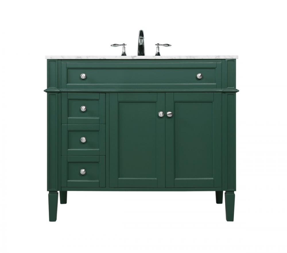 40 Inch Single Bathroom Vanity in Green