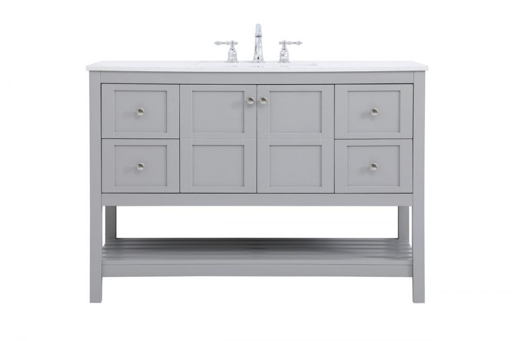 48 Inch Single Bathroom Vanity in Gray