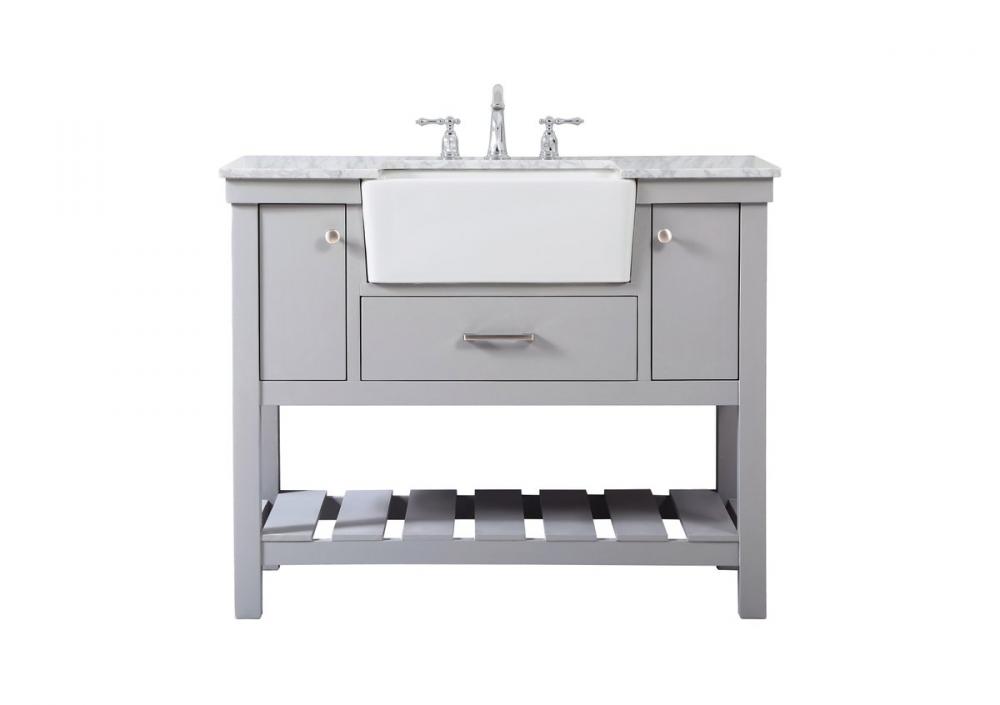 42 inch Single bathroom vanity in black