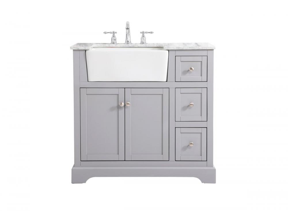 36 Inch Single Bathroom Vanity in Black