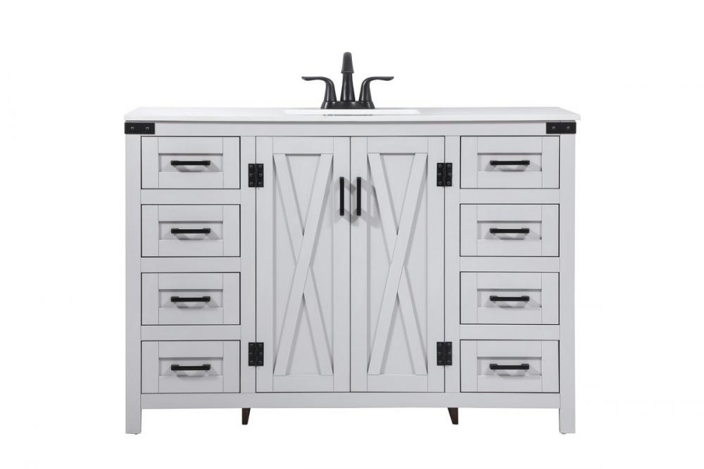 48 inch Single bathroom vanity in grey