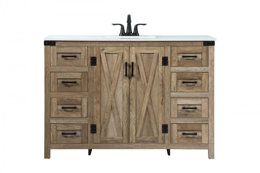 48 Inch Single Bathroom Vanity In Natural Oak : U62AC | Efirds Lighting