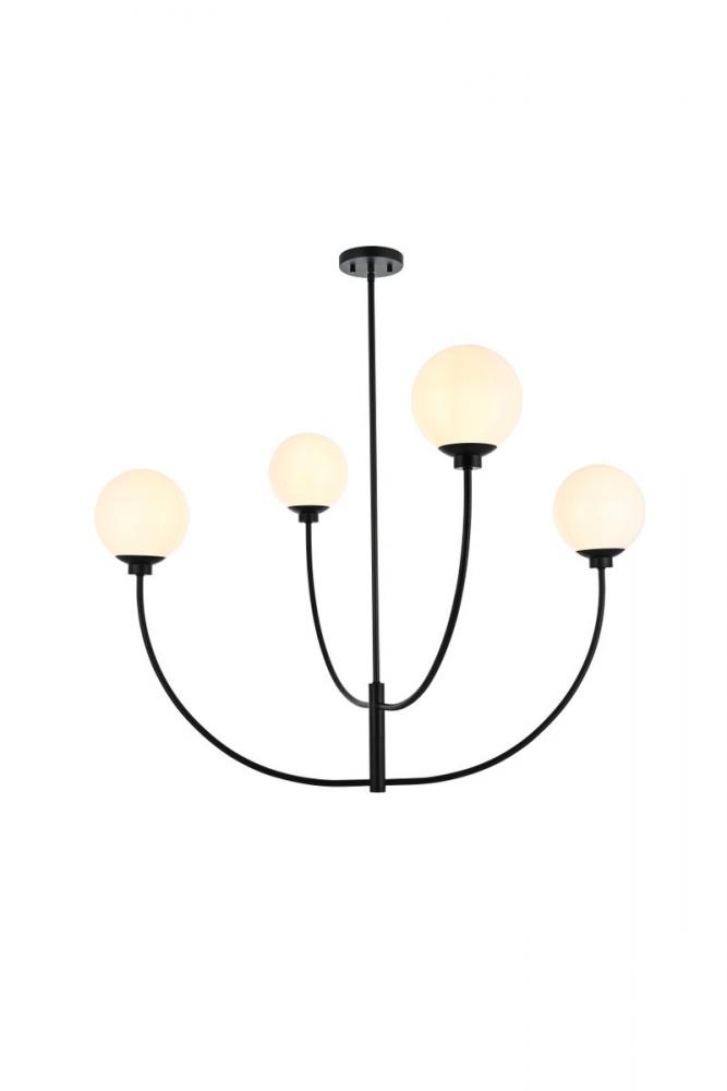 Nyomi 42 Inch Chandelier in Black