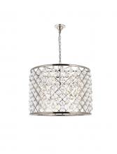 Elegant 1204D27PN/RC - Madison 8 Light Polished Nickel Chandelier Clear Royal Cut Crystal