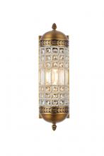 Elegant 1205W5FG/RC - Olivia 1 light French Gold Wall Sconce Clear Royal Cut Crystal