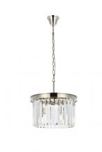 Elegant 1238D16PN/RC - Sydney 3 Light Polished Nickel Pendant Clear Royal Cut Crystal