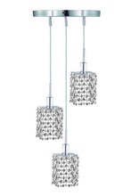 Elegant 1283D-R-S-CL/SS - Mini 3 light Chrome Pendant