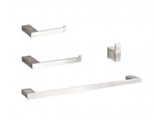 Elegant HWB-13S4BNK - Sofia 4-piece Bathroom Hardware Set in Brushed Nickel