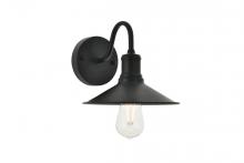 Elegant LD4033W9BK - Etude 1 Light Black Wall Sconce