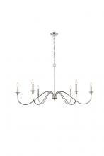 Elegant LD5056D48PN - Rohan 48 Inch Chandelier in Polished Nickel