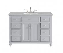 Elegant VF12348GR - 48 In. Single Bathroom Vanity Set in Light Grey