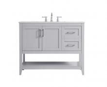 Elegant VF16042GR - 42 Inch Single Bathroom Vanity in Grey