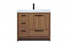 Elegant VF46036WB - 36 Inch Single Bathroom Vanity in Walnut Brown