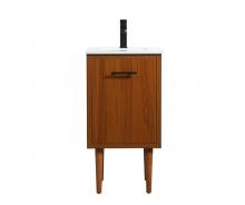 Elegant VF48018MTK - 18 Inch Single Bathroom Vanity in Teak