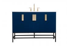 Elegant VF48848MBL - 48 Inch Single Bathroom Vanity in Blue