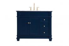 Elegant VF50042BL - 42 Inch Single Bathroom Vanity Set in Blue