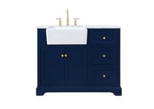 Elegant VF60242BL - 42 inch Single bathroom vanity in blue