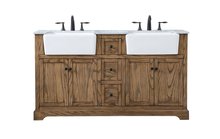 Elegant VF60260DDW - 60 inch double bathroom vanity in driftwood