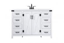 Elegant VF90248WH - 48 Inch Single Bathroom Vanity in White