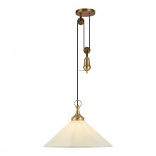 Alora Lighting PD447120BGWL - Ellen 20-in Brushed Gold/White Linen Socket Pendant