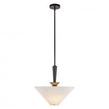 Alora Lighting PD497016MBFW - Bridgette 16-in Matte Black/Folded White Socket Pendant