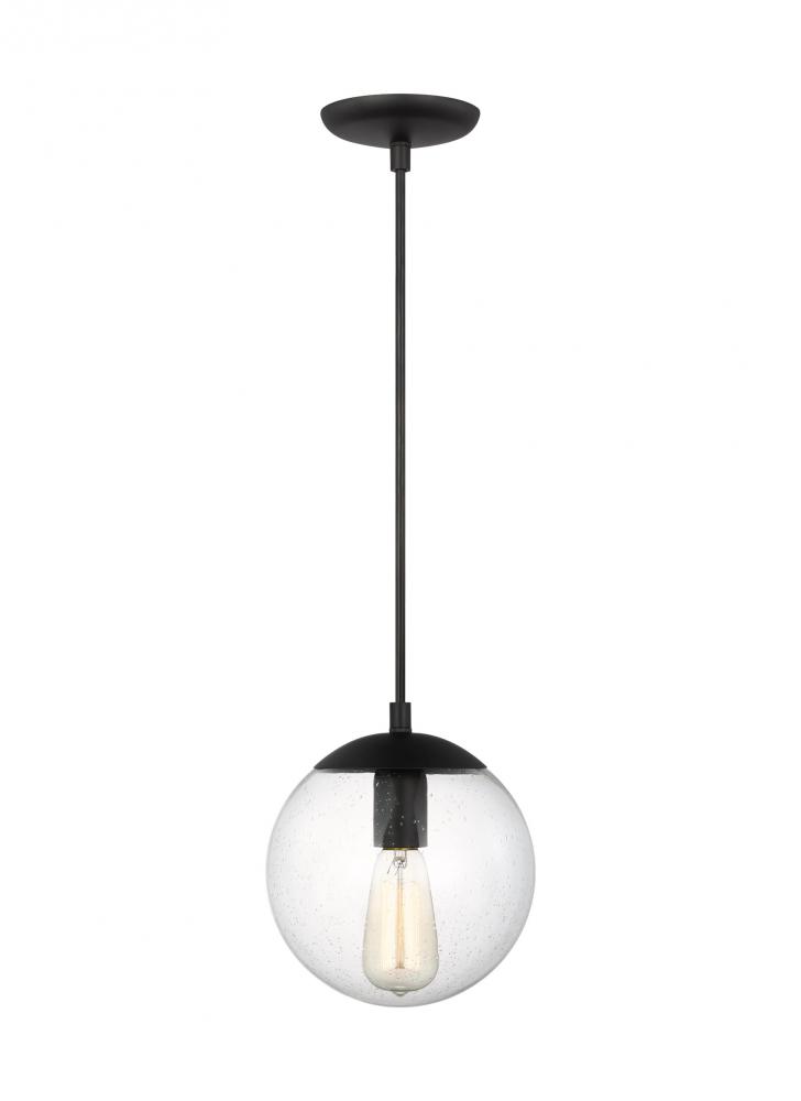 Leo - Hanging Globe Small One Light Pendant with Clear Seeded Glass