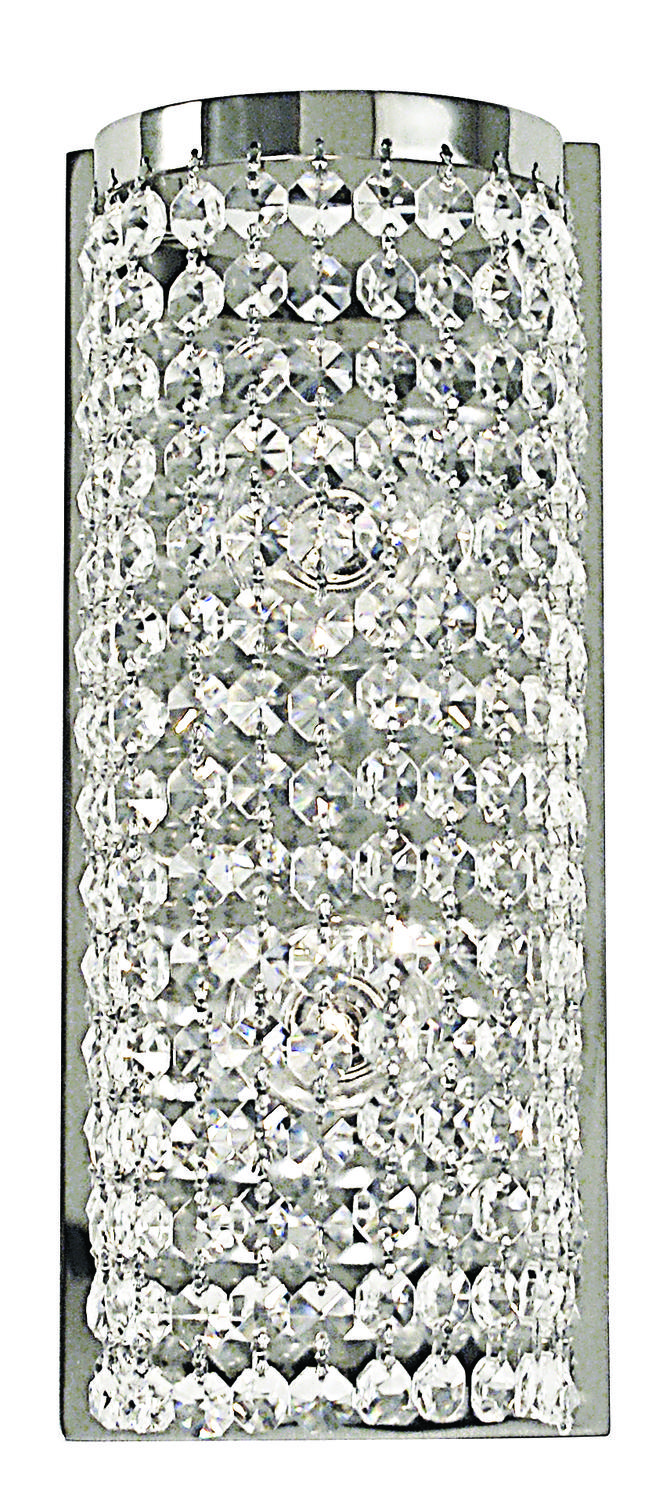 2-Light Polished Silver Princessa Sconce