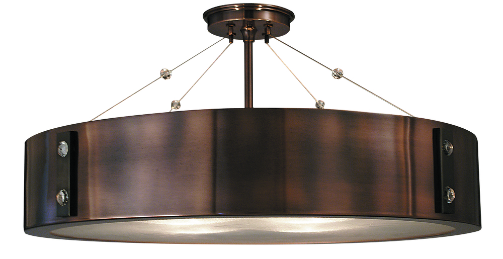 4-Light Roman Bronze/Ebony Oracle Flush / Semi-Flush Mount