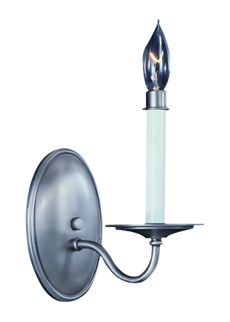 1-Light Satin Pewter Jamestown Sconce