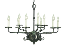 Framburg 2379 AS - 9-Light Antique Silver Jamestown Dining Chandelier