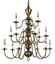 Framburg 2527 MBLACK - 15-Light Matte Black Jamestown Foyer Chandelier