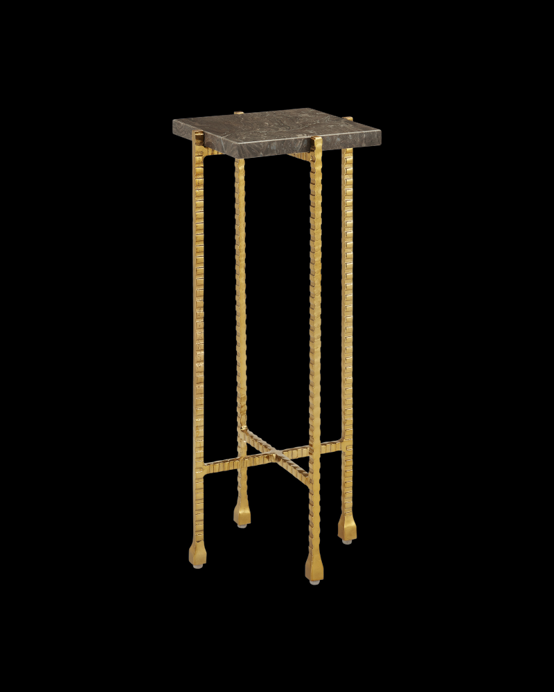 Flying Marble Gold Drinks Table