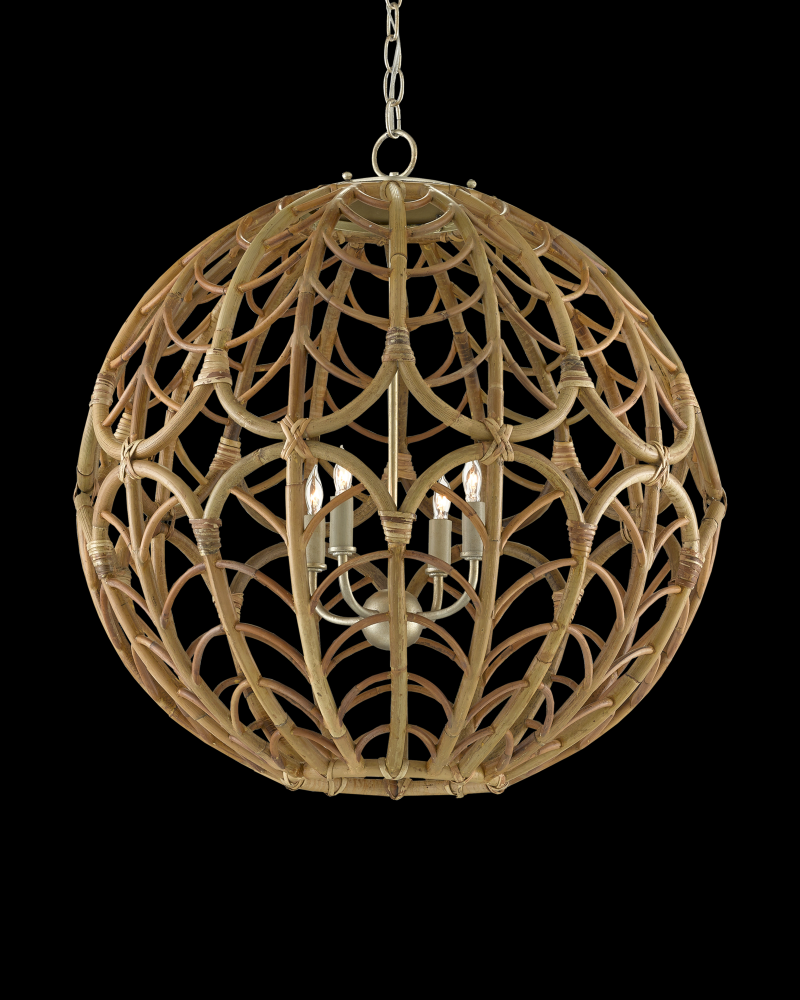 Cape Verde Rattan Orb Chandeli