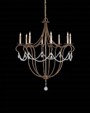 Currey 9881 - Crystal Lights Large Gold Chandelier