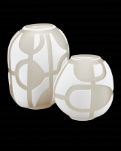 Currey 1200-0814 - Art Decortif White Vase Set of 2